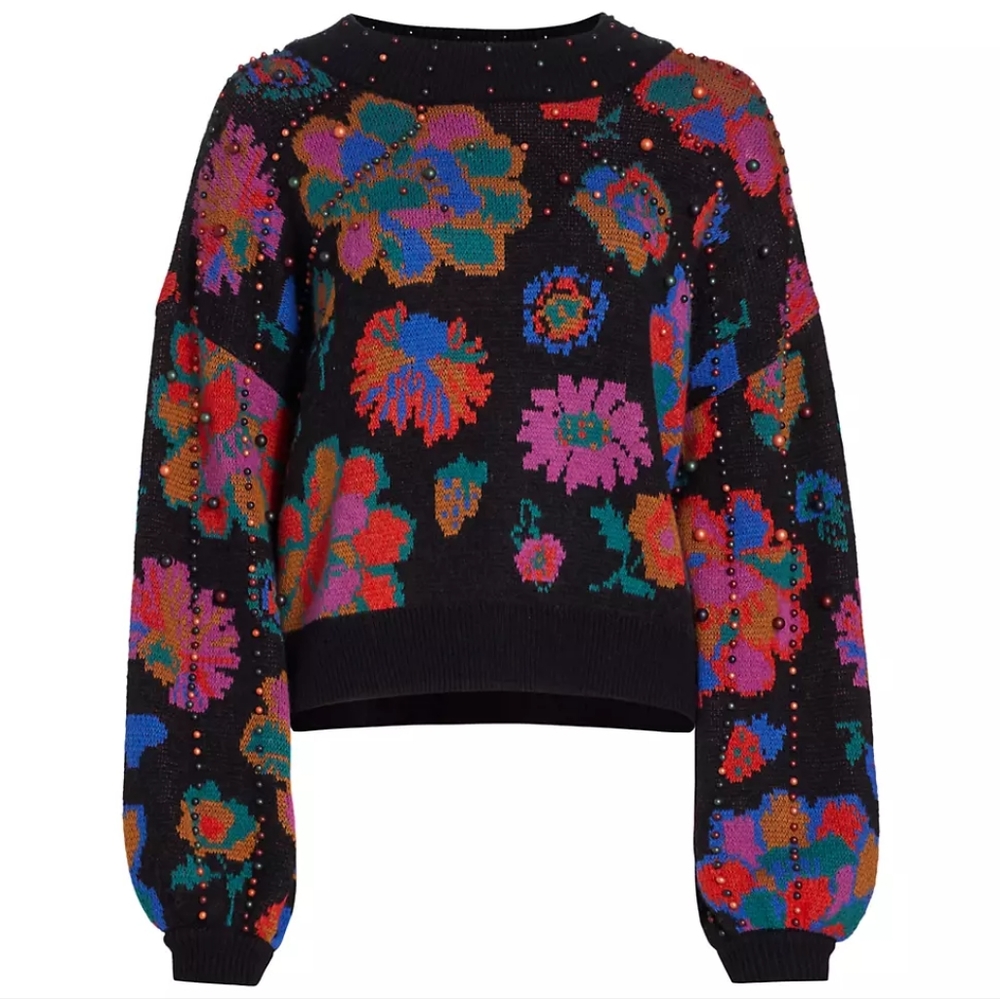 Farm Rio Lily's Garden Sweater